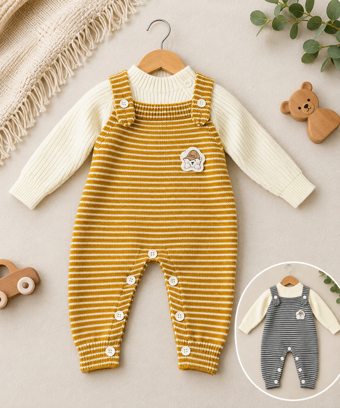 Baby Wool Romper - 2PC SET- IMPORTED