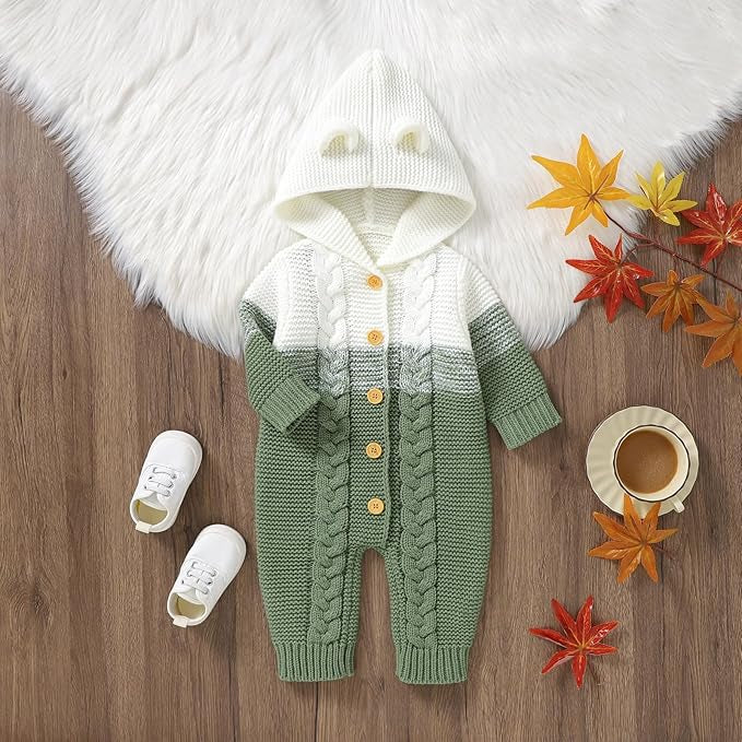 Premium Baby Knitted Romper - Imported