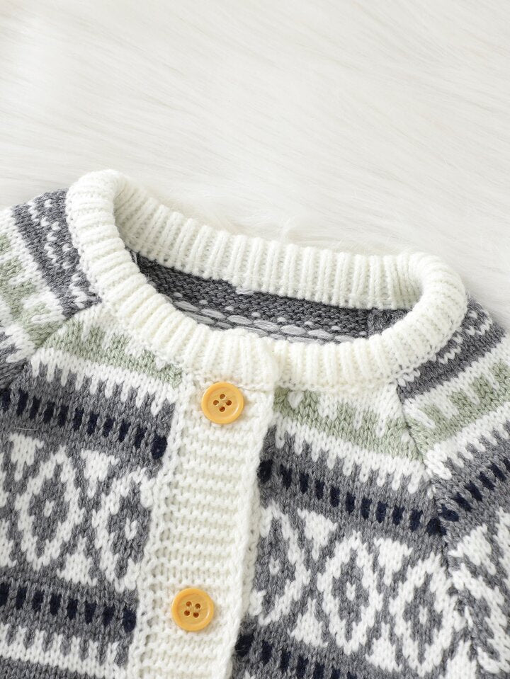 Premium Baby Wool Romper - Pattern Theme - IMPORTED