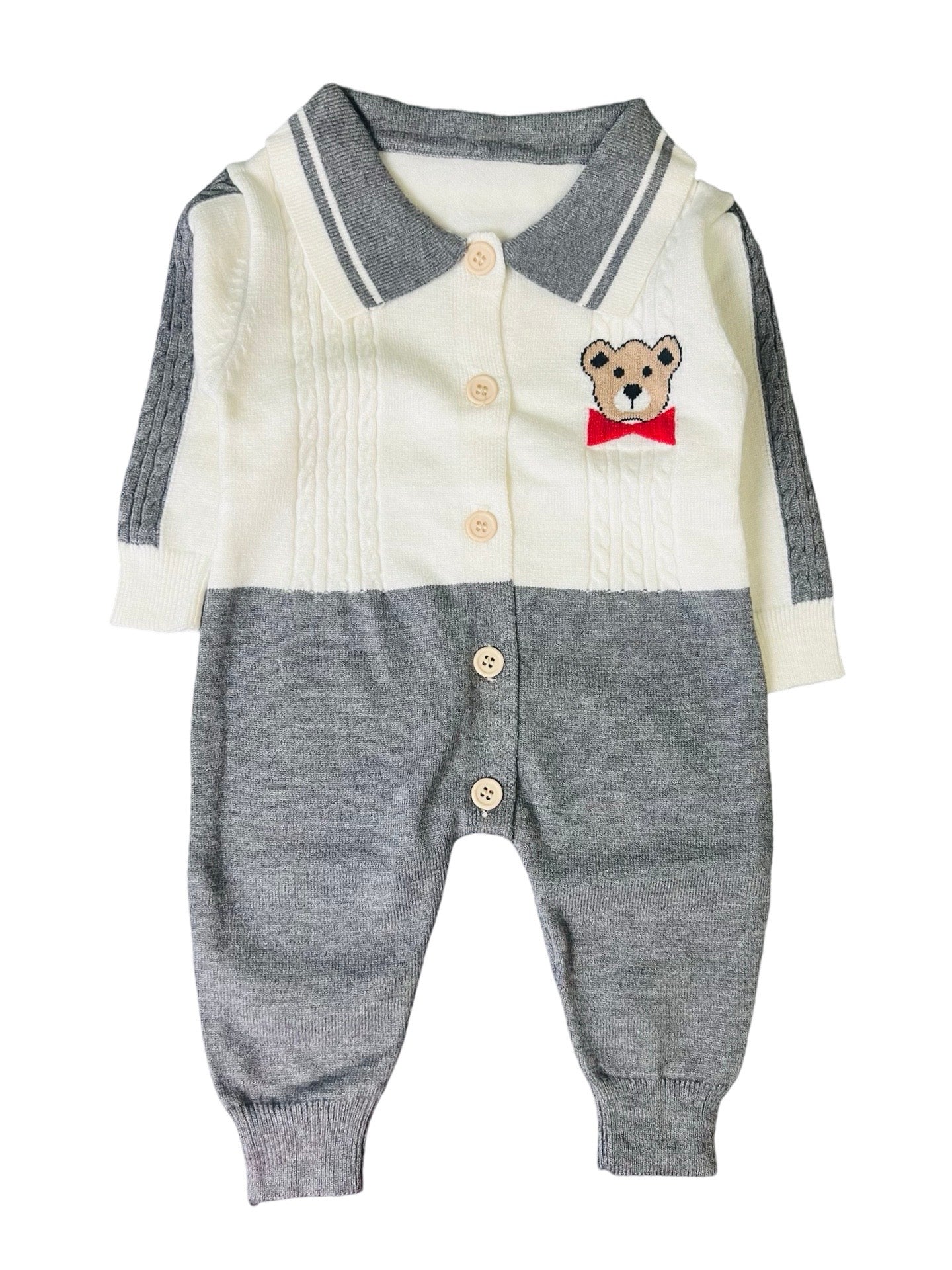 Premium Baby Wool Romper- Bear Theme