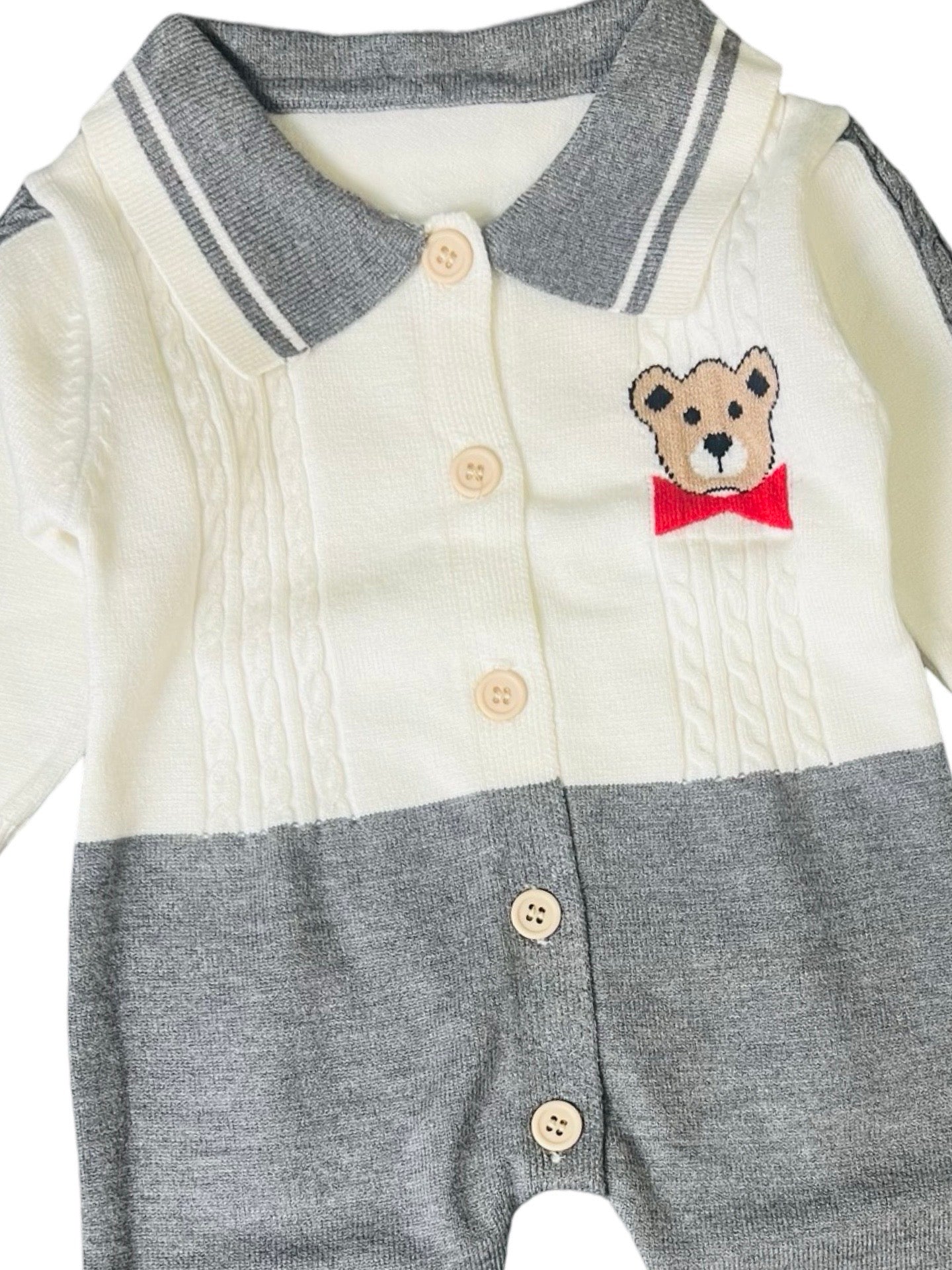 Premium Baby Wool Romper- Bear Theme