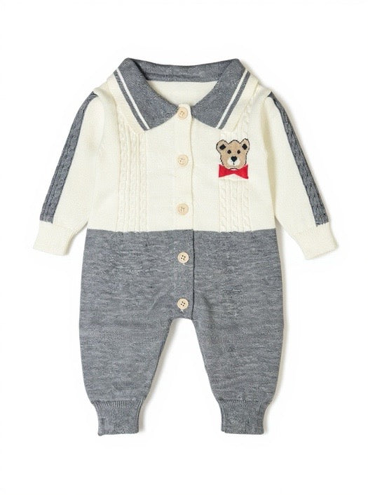 Premium Baby Wool Romper- Bear Theme
