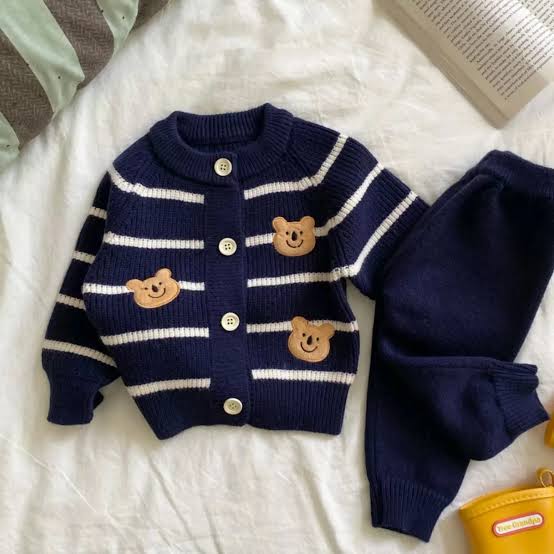 Baby Bear Theme Wool Suit Set - IMPORTED