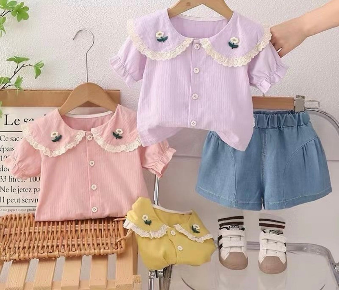 Baby 2 Piece Floral Suit Set- IMPORTED