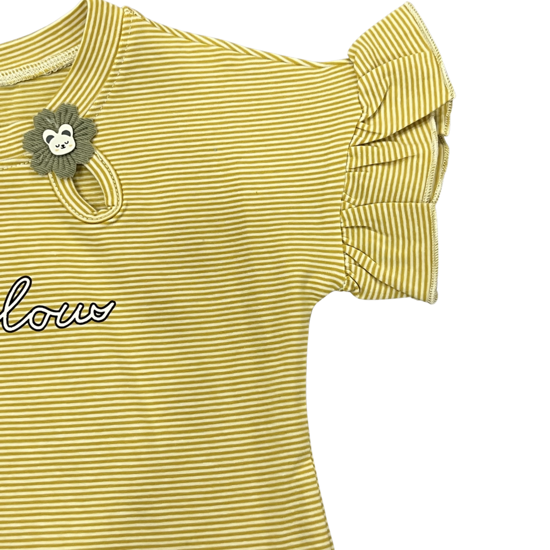 Floral Frock style Shirt - Yellow