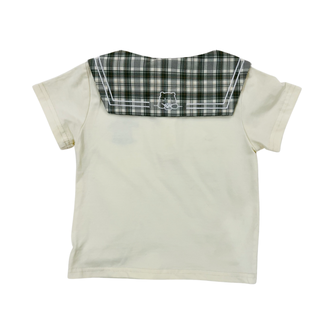 Bear Theme Set- Shirt with Skirt - Pink & Green