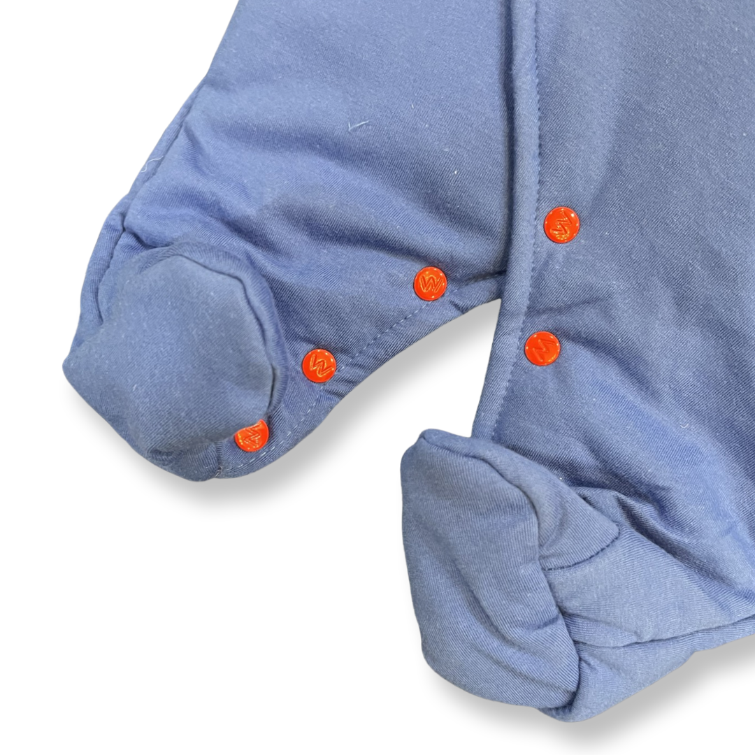 Wonderchild Puffer Romper (Quilted) - Blue