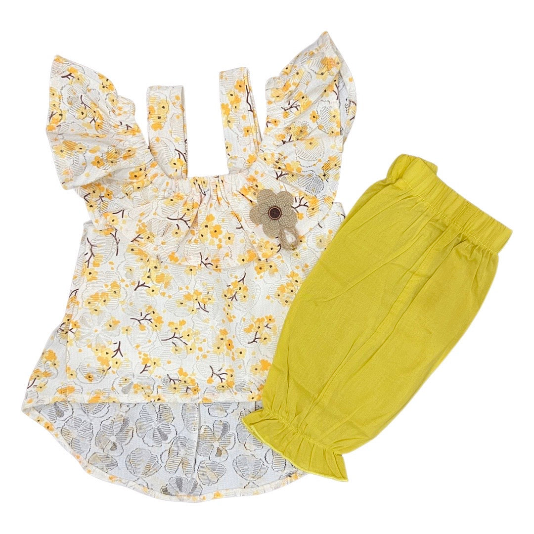 Floral net Frock with Trouser