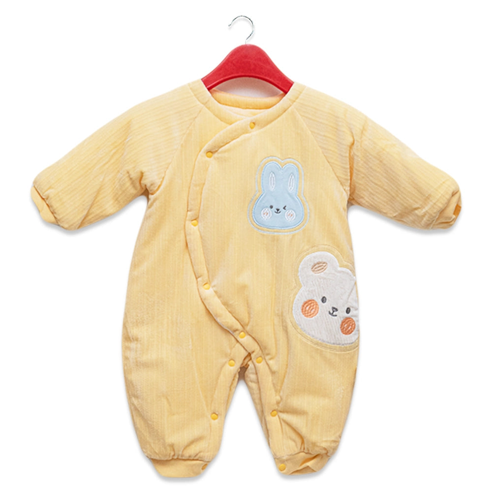 Baby Bunny Puffer Rompers with Bib  - IMPORTED