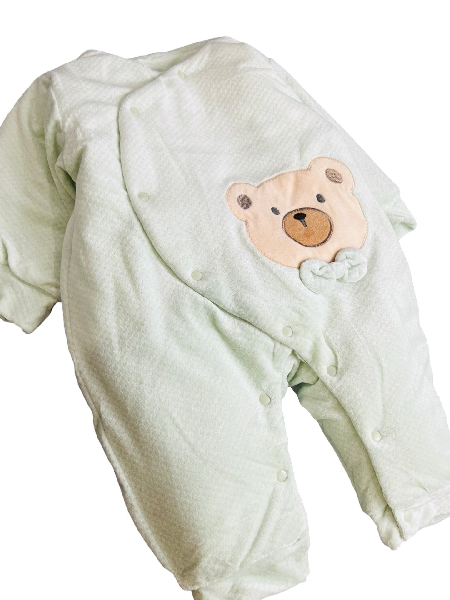 Baby Bear Face Theme Puffer Romper- IMPORTED