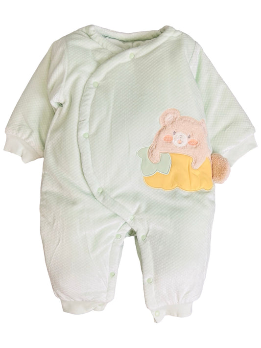 Baby Bear Face Theme Puffer Romper - IMPORTED