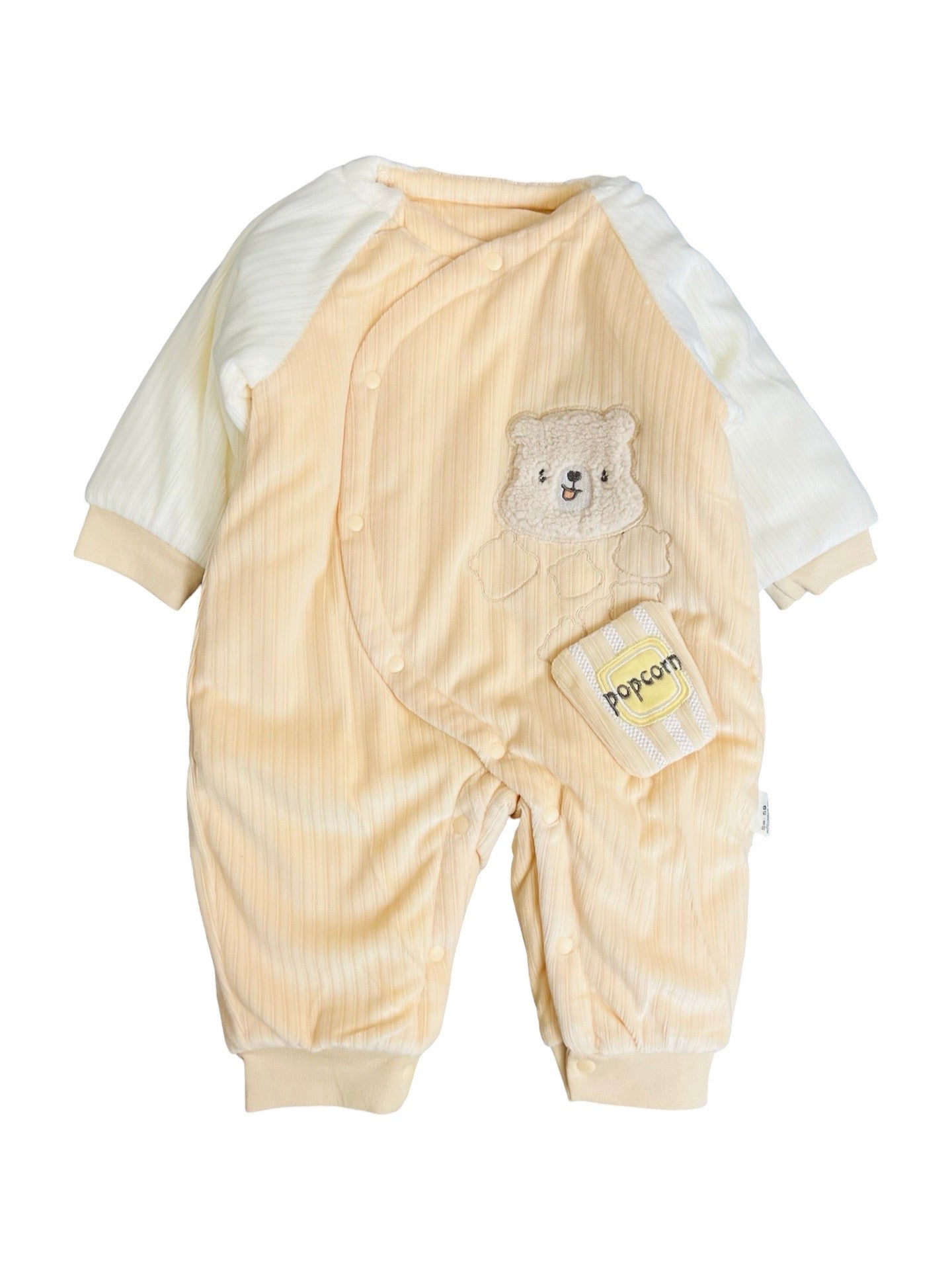 Baby Bear Pop Corn Theme Puffer Romper -IMPORTED