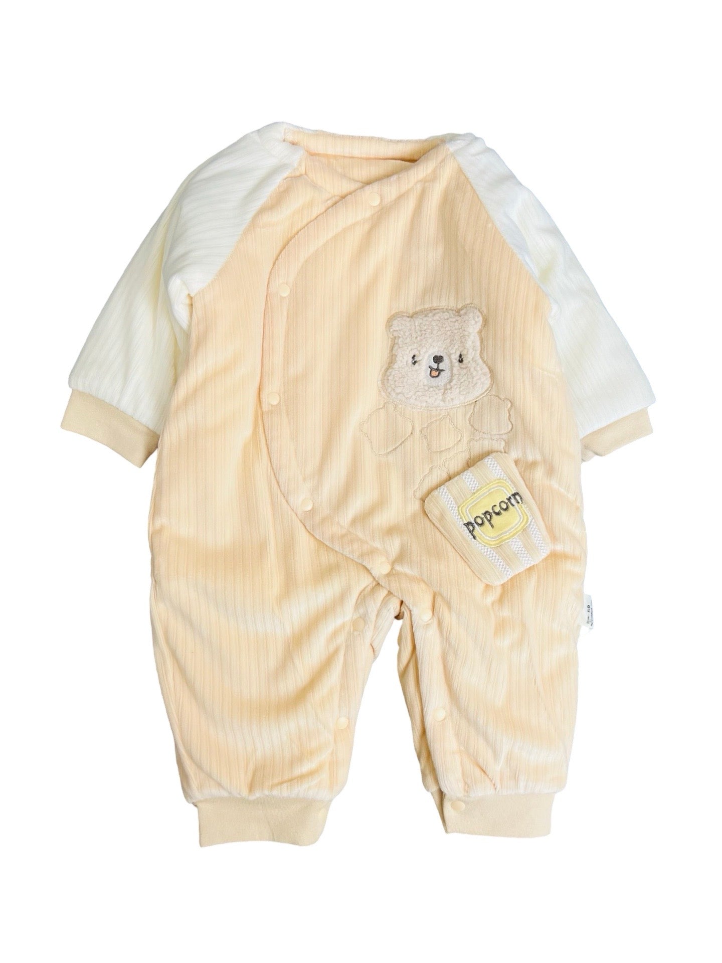 Baby Bear Pop Corn Theme Puffer Romper -IMPORTED