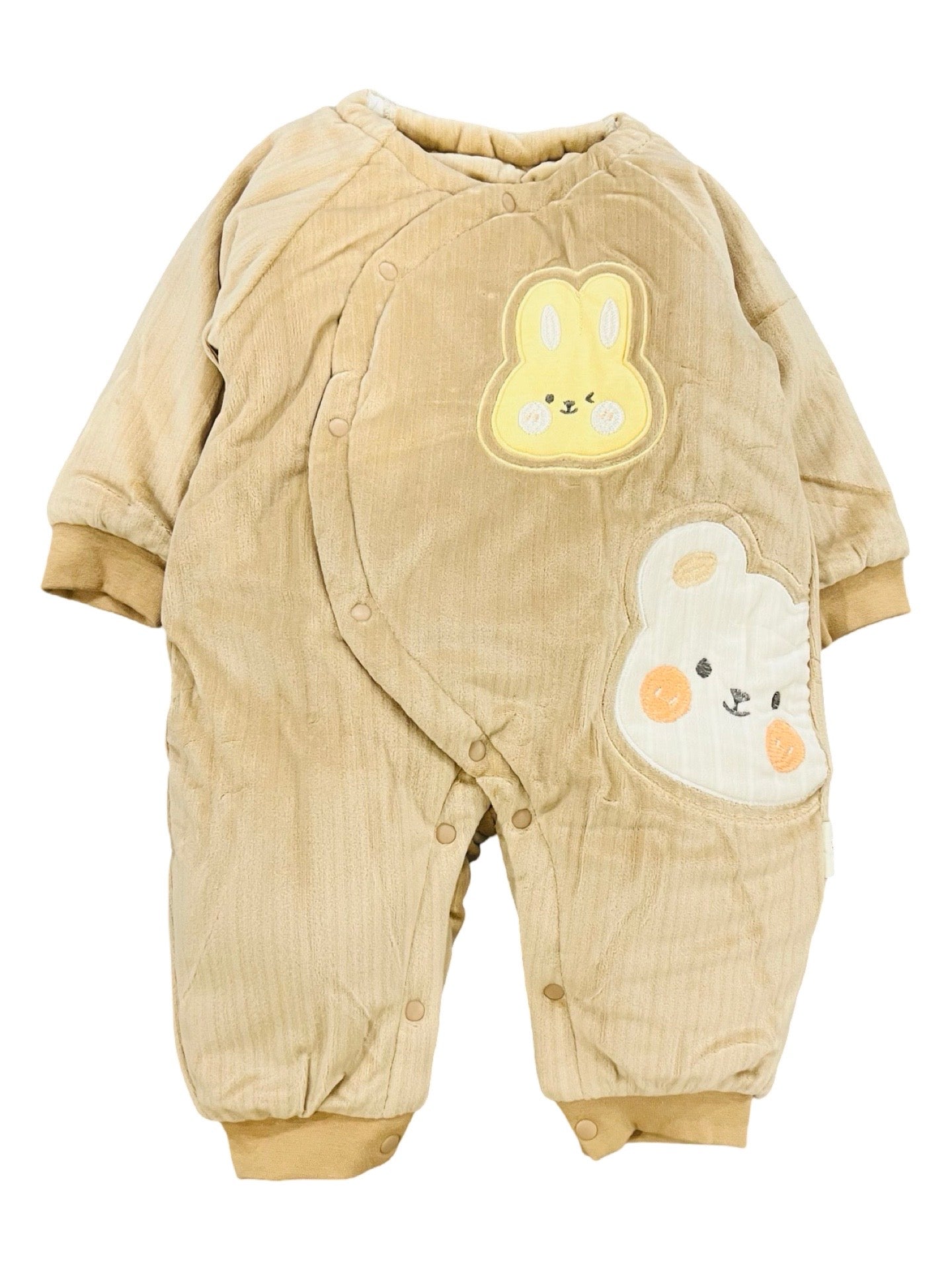 Baby Bunny Puffer Rompers with Bib  - IMPORTED