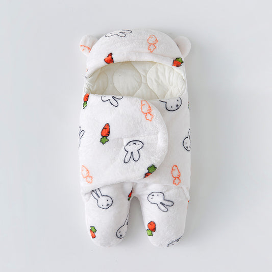 Baby Hooded Swaddle- Carrot Theme - IMPORTED