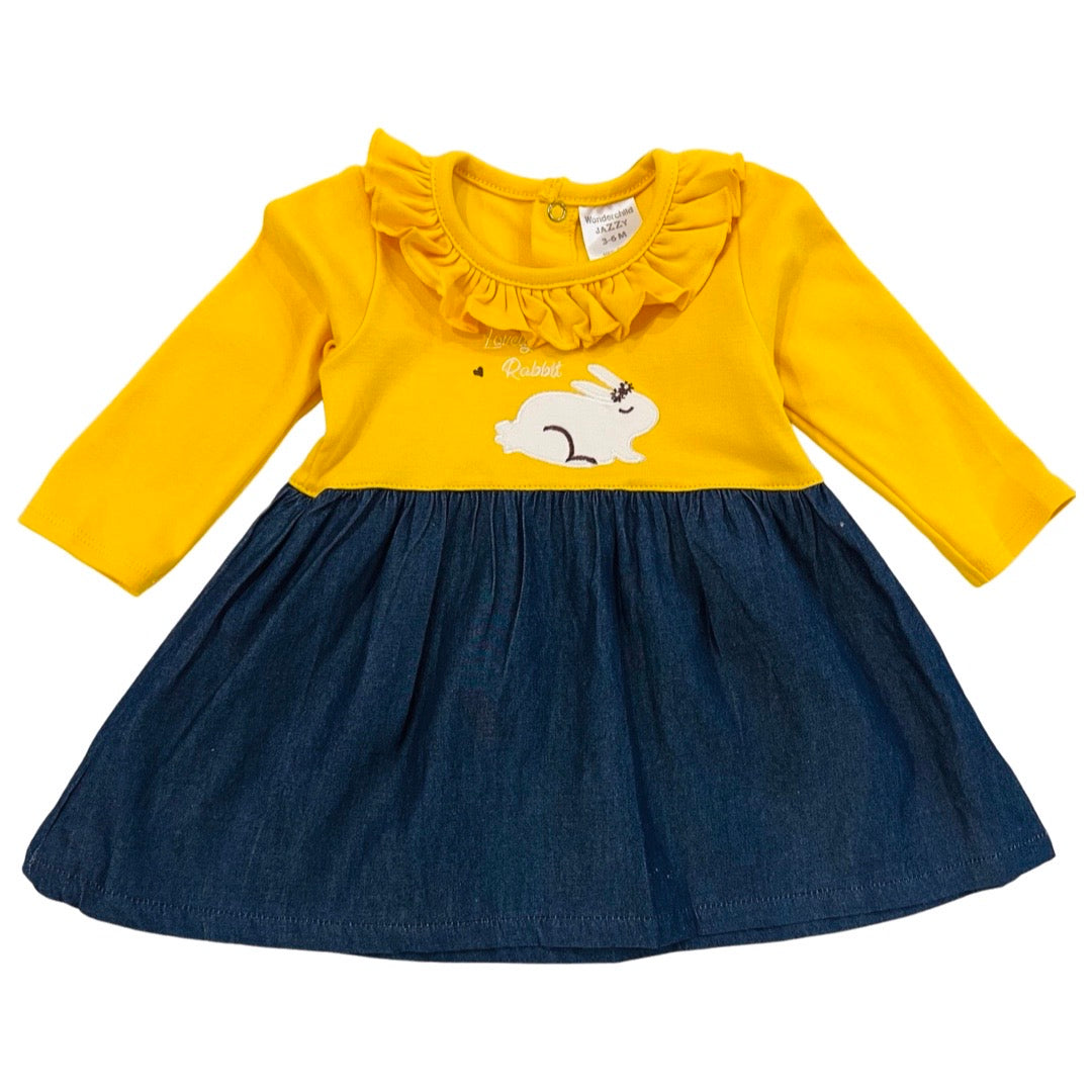 Baby Frock- Rabbit Theme -2 Piece- Imported- Made in Thailand