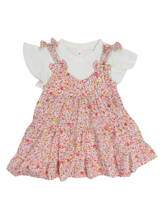 Baby Floral Tie Theme Frock- IMPORTED