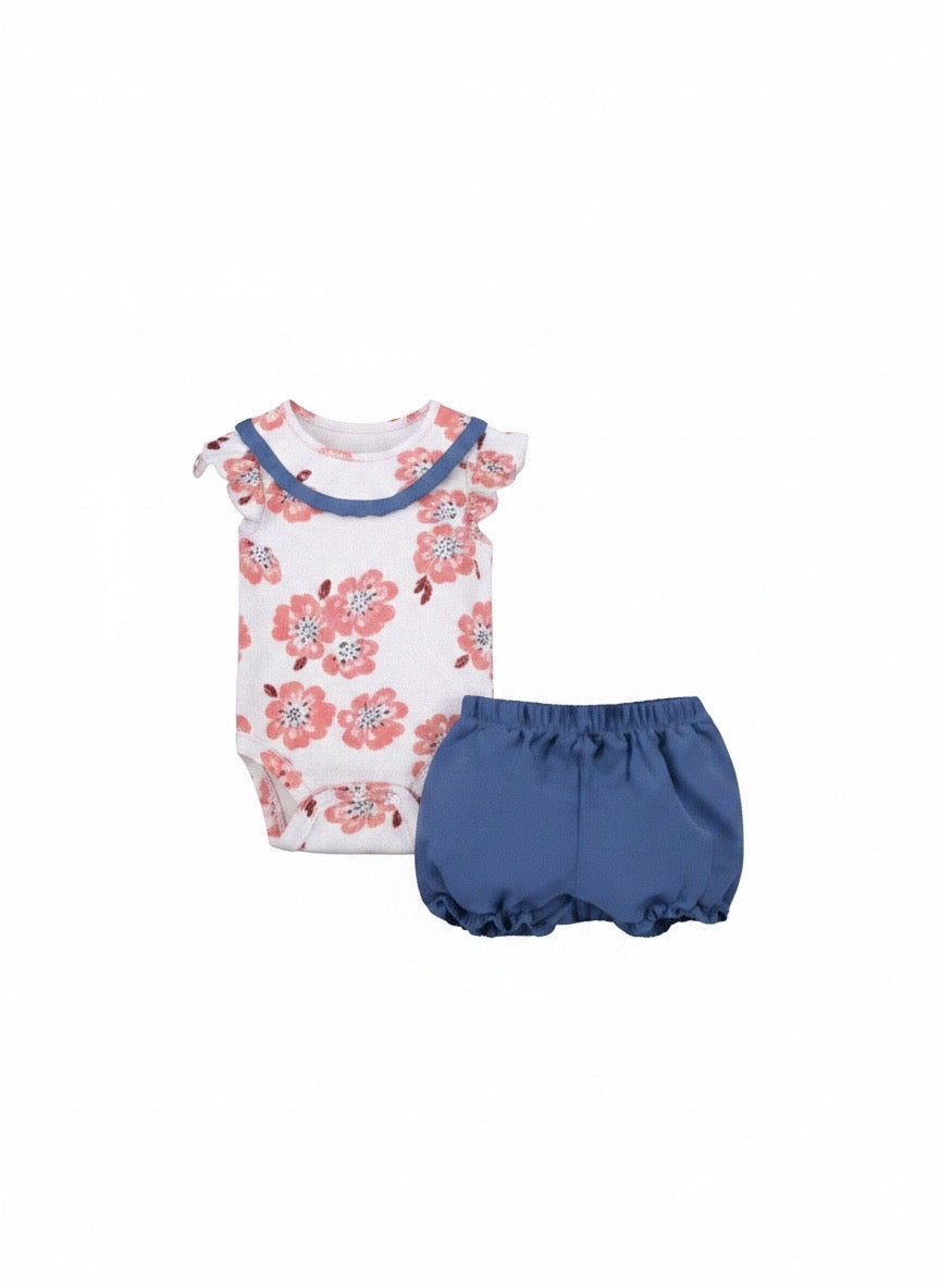 Baby Floral Bodysuit Set- IMPORTED