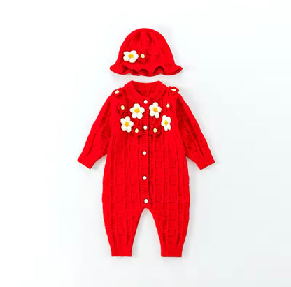 Premium Baby Wool Floral Romper- IMPORTED