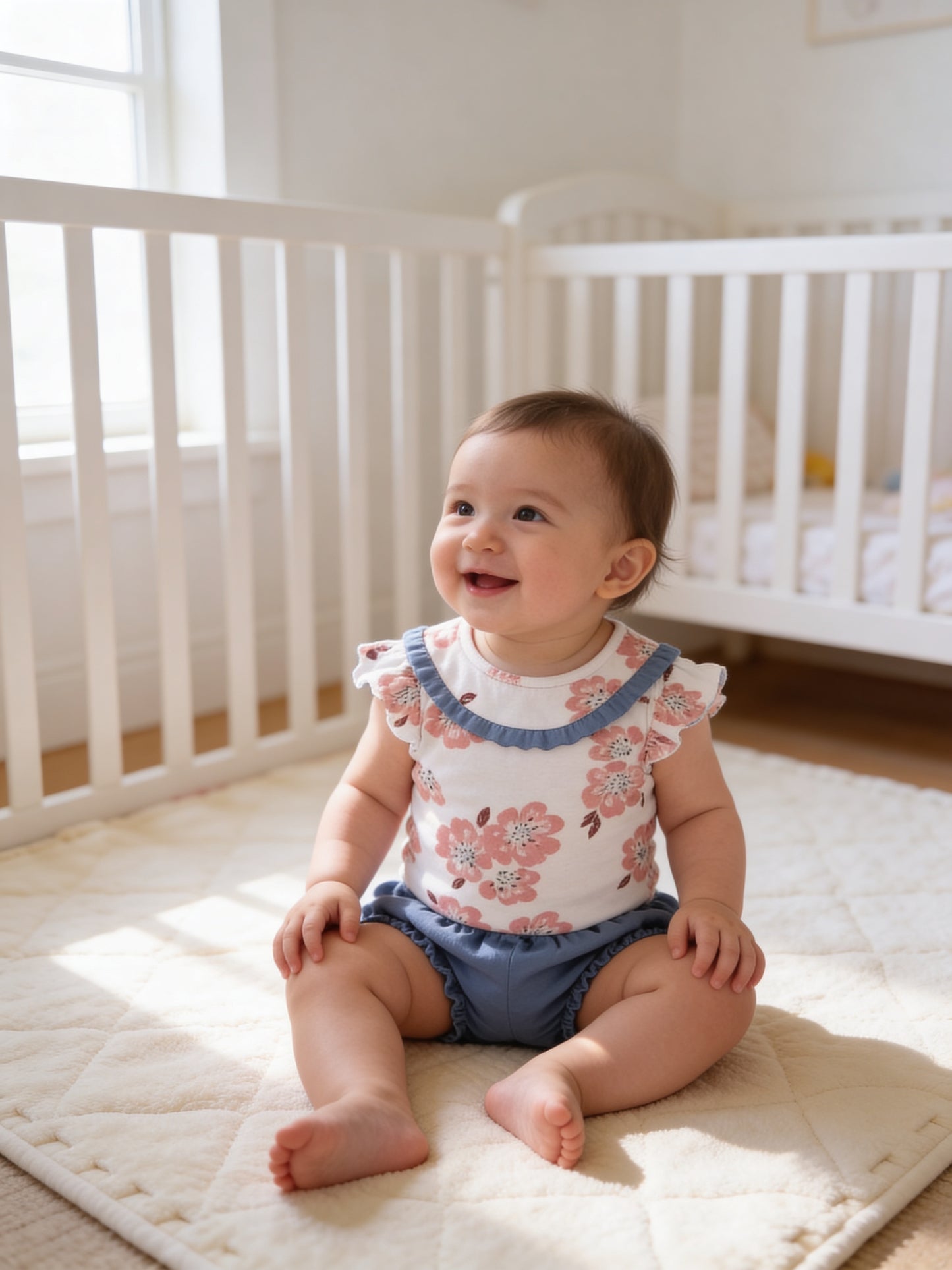 Baby Floral Bodysuit Set- IMPORTED