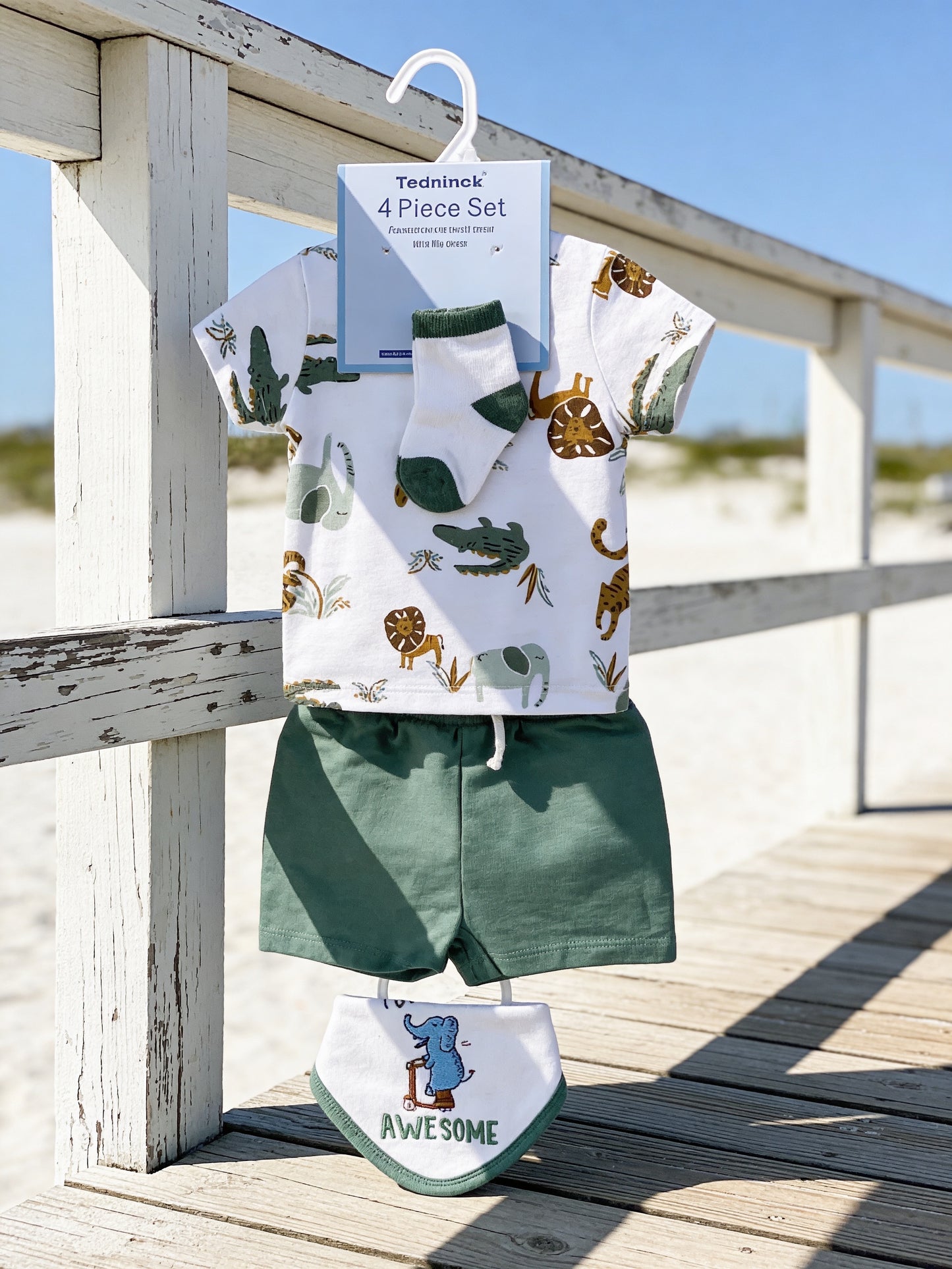 Baby Dino Theme 4 Piece Suit Set- IMPORTED