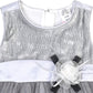 Baby Floral Frock- Grey - IMPORTED