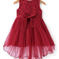 Baby Floral Frock -Deep Red - IMPORTED