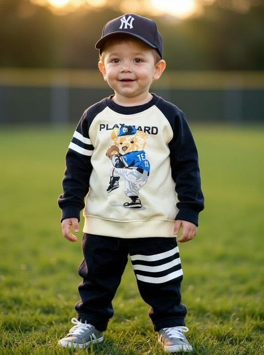 Little Bear Suit Set- Black