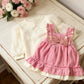 Baby Velvet Solid Frock With Bag - IMPORTED