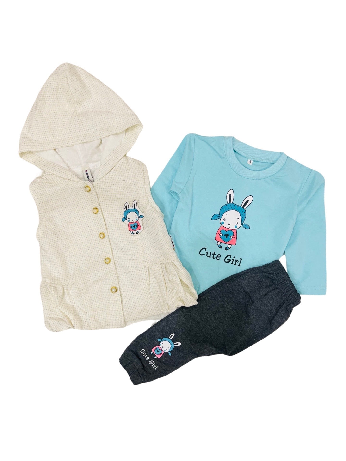 Baby Suit Set- Hoodie, shirt and trouser