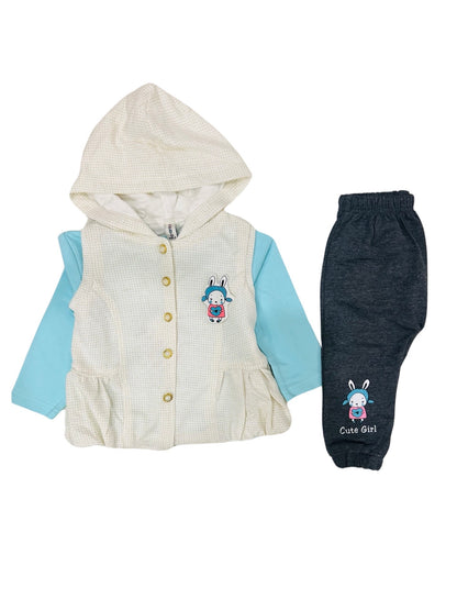 Baby Suit Set- Hoodie, shirt and trouser