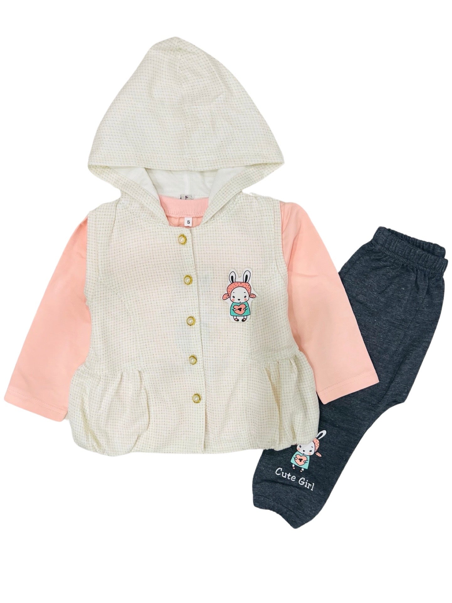 Baby Suit Set- Hoodie, shirt and trouser