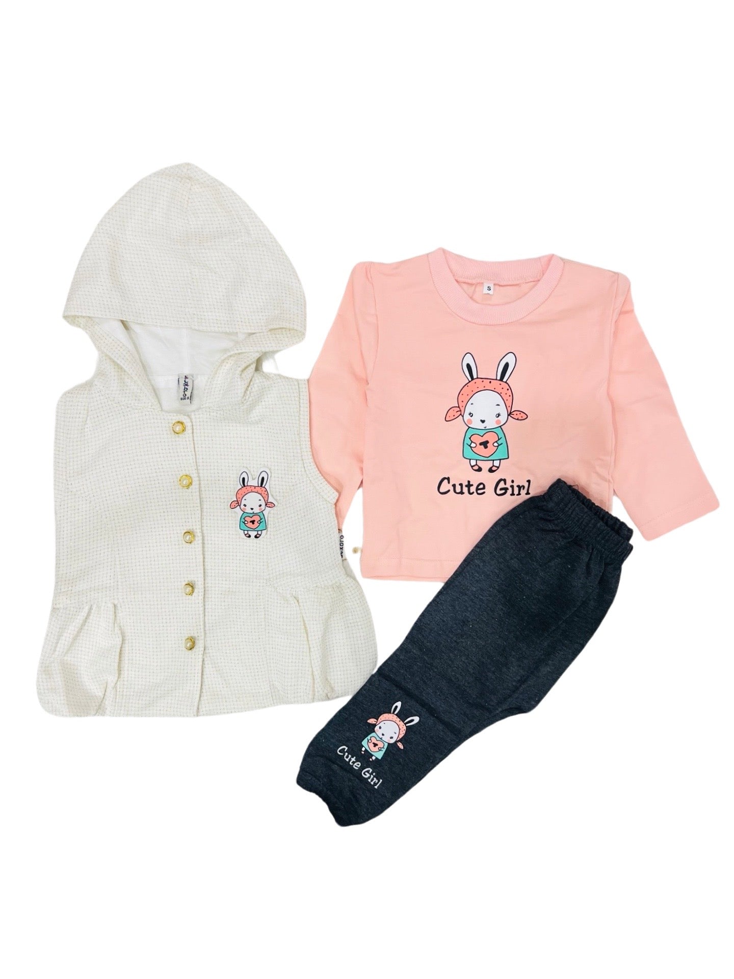 Baby Suit Set- Hoodie, shirt and trouser