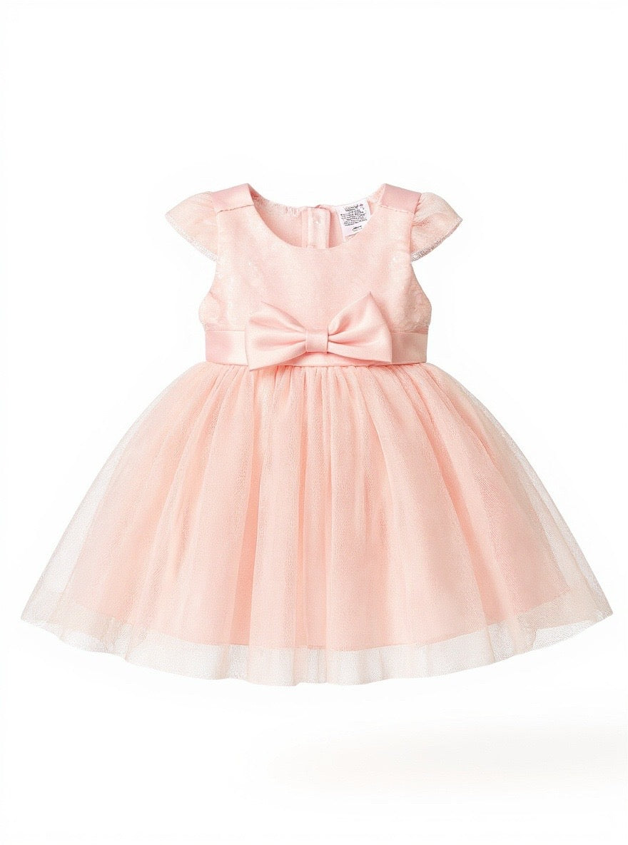 Baby Frock - Pink Tie Theme- IMPORTED