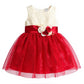 Baby Floral Frock- Red - IMPORTED