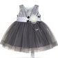 Baby Floral Frock- Grey - IMPORTED