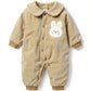 Baby Bunny Puffer Rompers with Bib  - IMPORTED