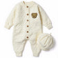 Baby Wool Bear Romper with Hat  - IMPORTED