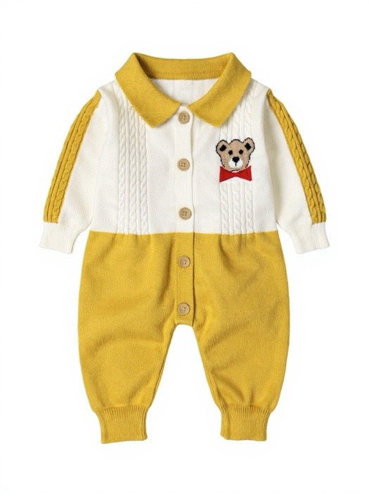 Premium Baby Wool Romper- Bear Theme