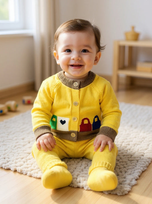 Baby Wool Suit Set Car Theme- IMPORTED