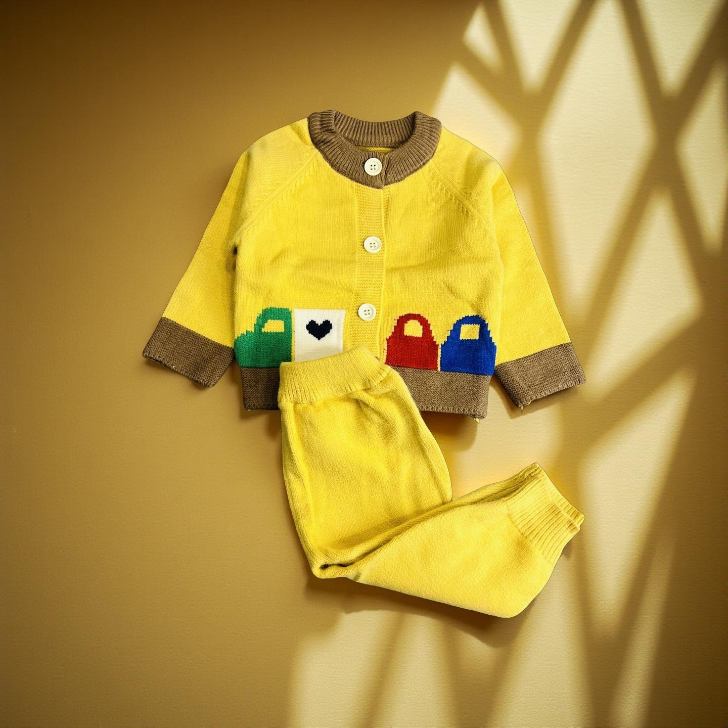 Baby Wool Suit Set Car Theme- IMPORTED