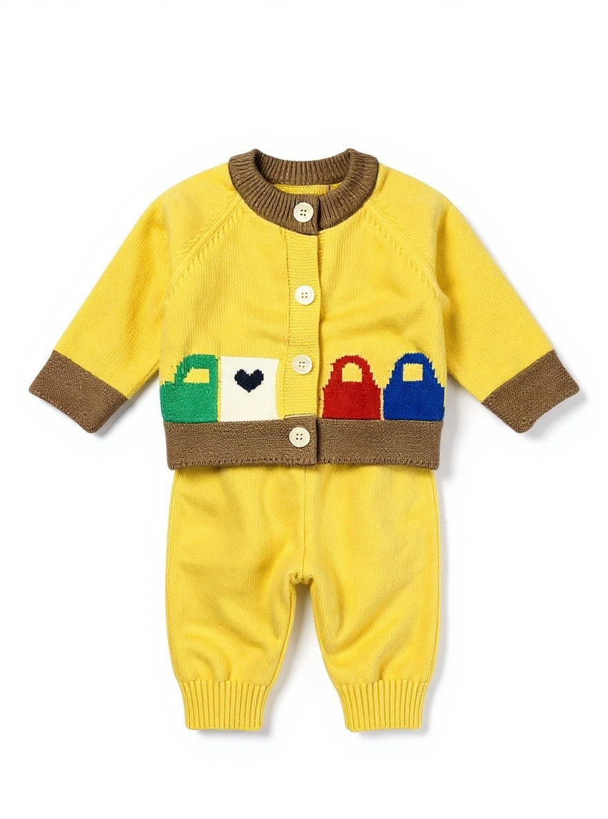 Baby Wool Suit Set Car Theme- IMPORTED