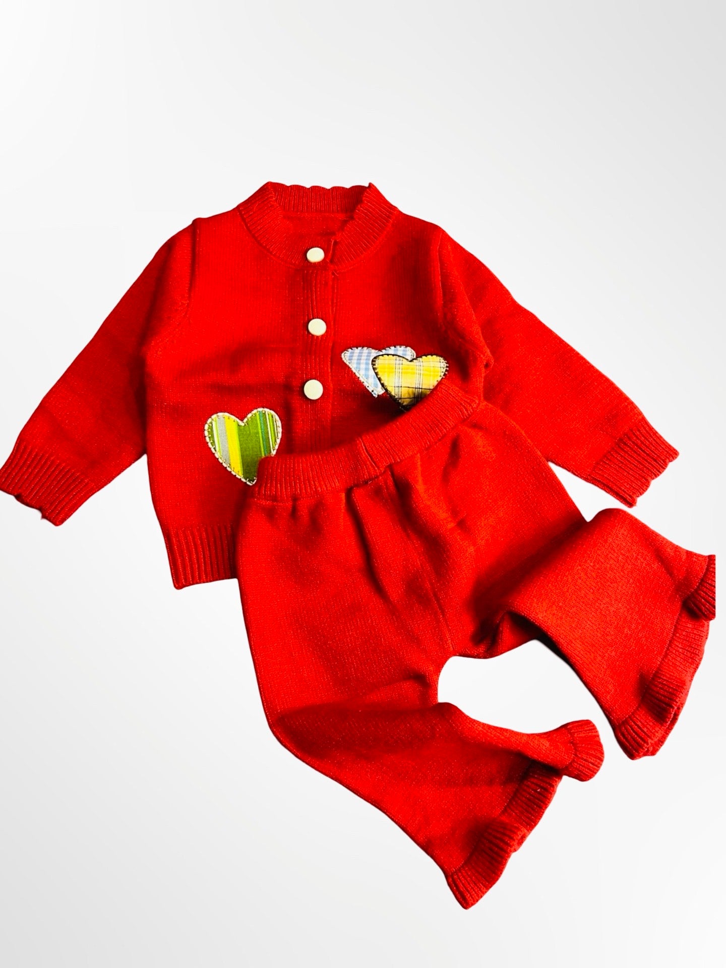 Baby Wool Suit Set Heart Theme - IMPORTED
