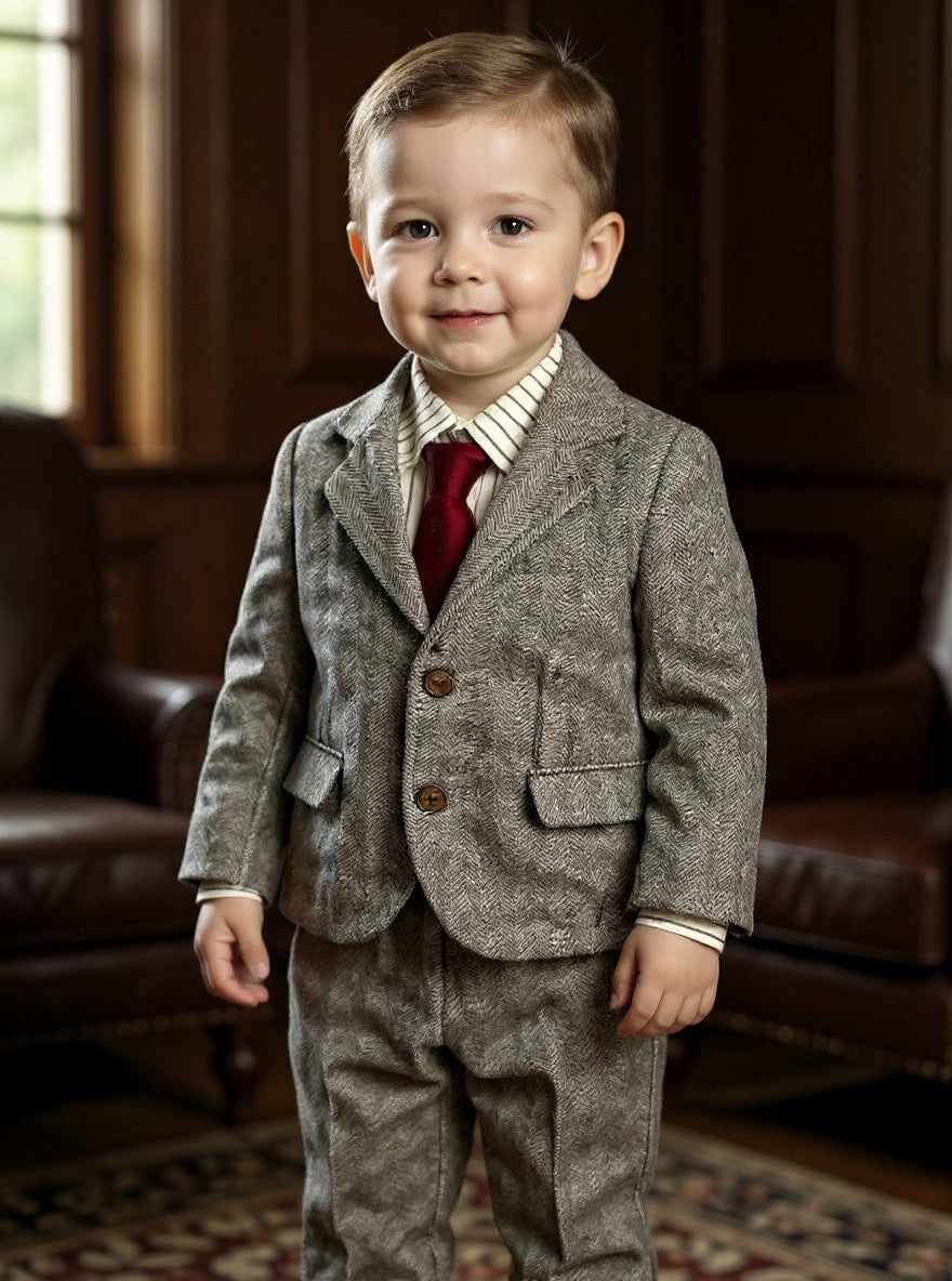 Baby Gentle5 PC Sit Set-Grey - imported