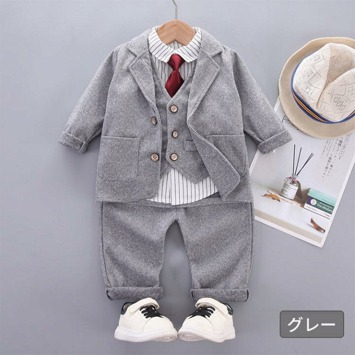 Baby Gentle5 PC Sit Set-Grey - imported