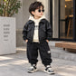 Premium Baby Leather Jacket With Hoodie (3PC) Set - IMPORTED