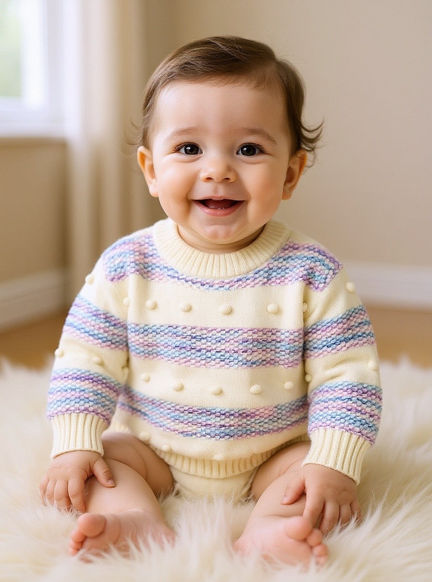 Baby Woolen Strip Sweater- Imported