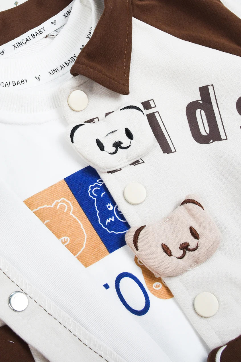 Baby Bear Theme Suit Set  (3PC)- IMPORTED