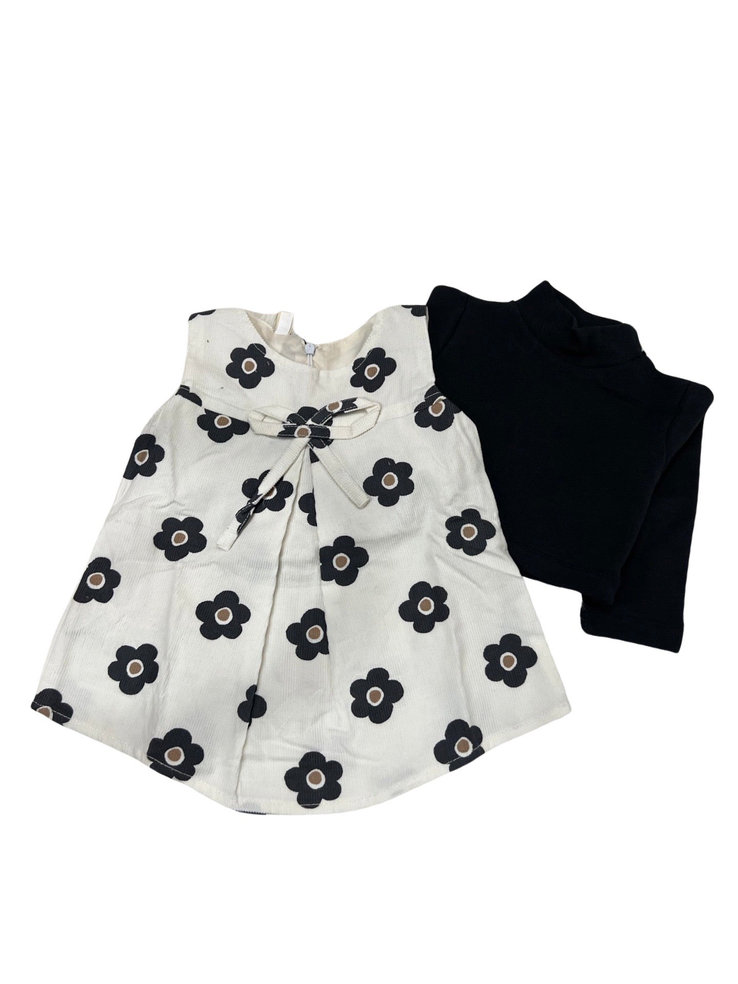 Baby Frock- Black Floral Theme