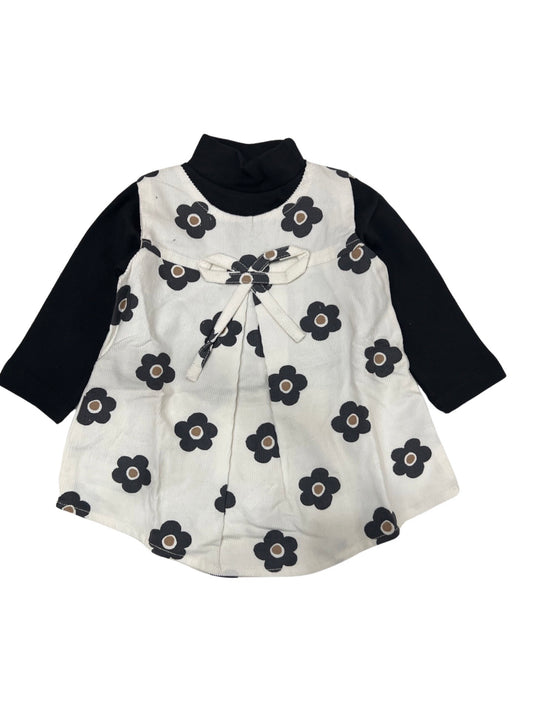 Baby Frock- Black Floral Theme